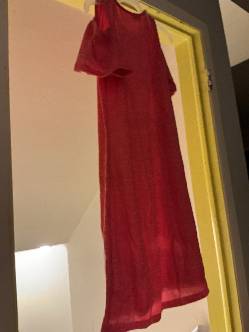 Bright orange Cold-Shoulder Midi Dress - Women's